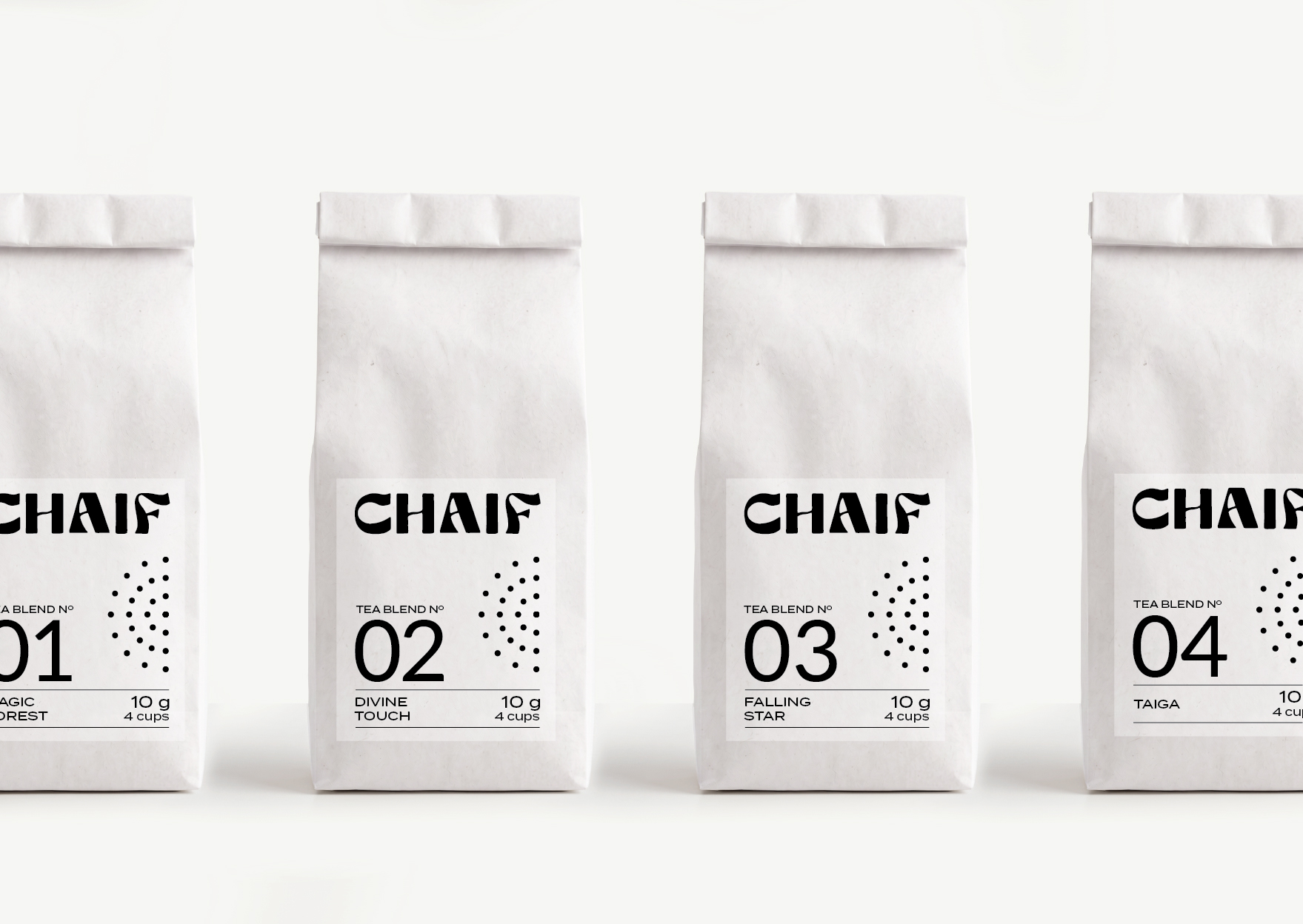 Chaif tea brand identity and packaging