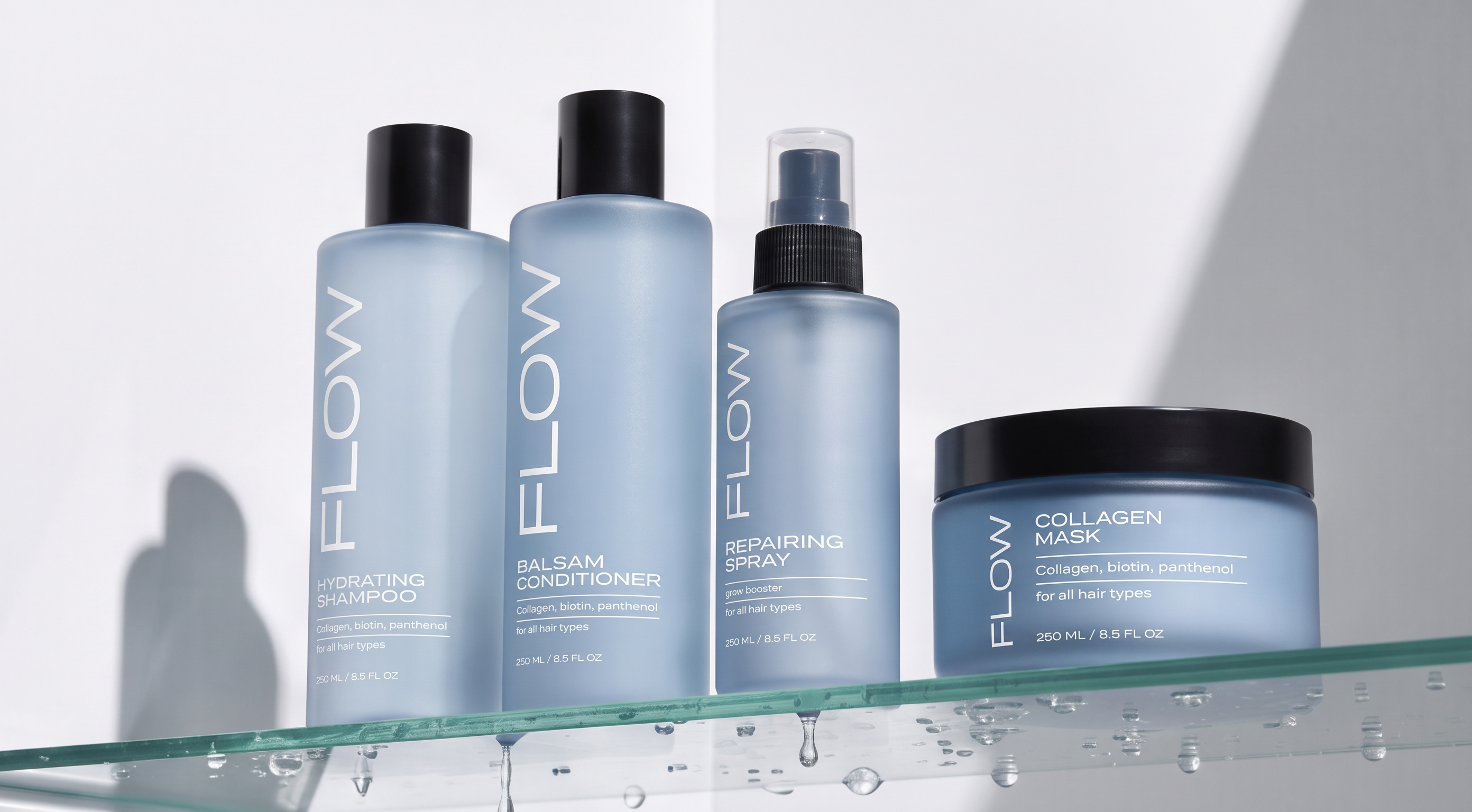 Flow hair care packaging