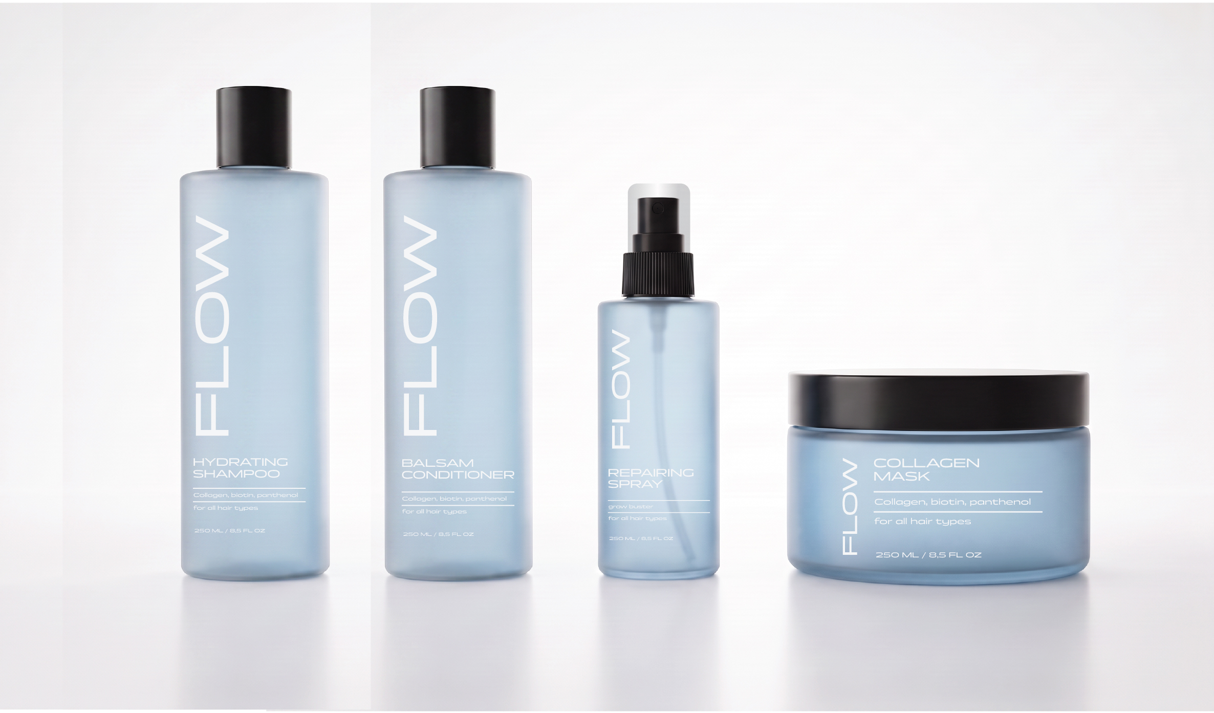 Flow hair care packaging