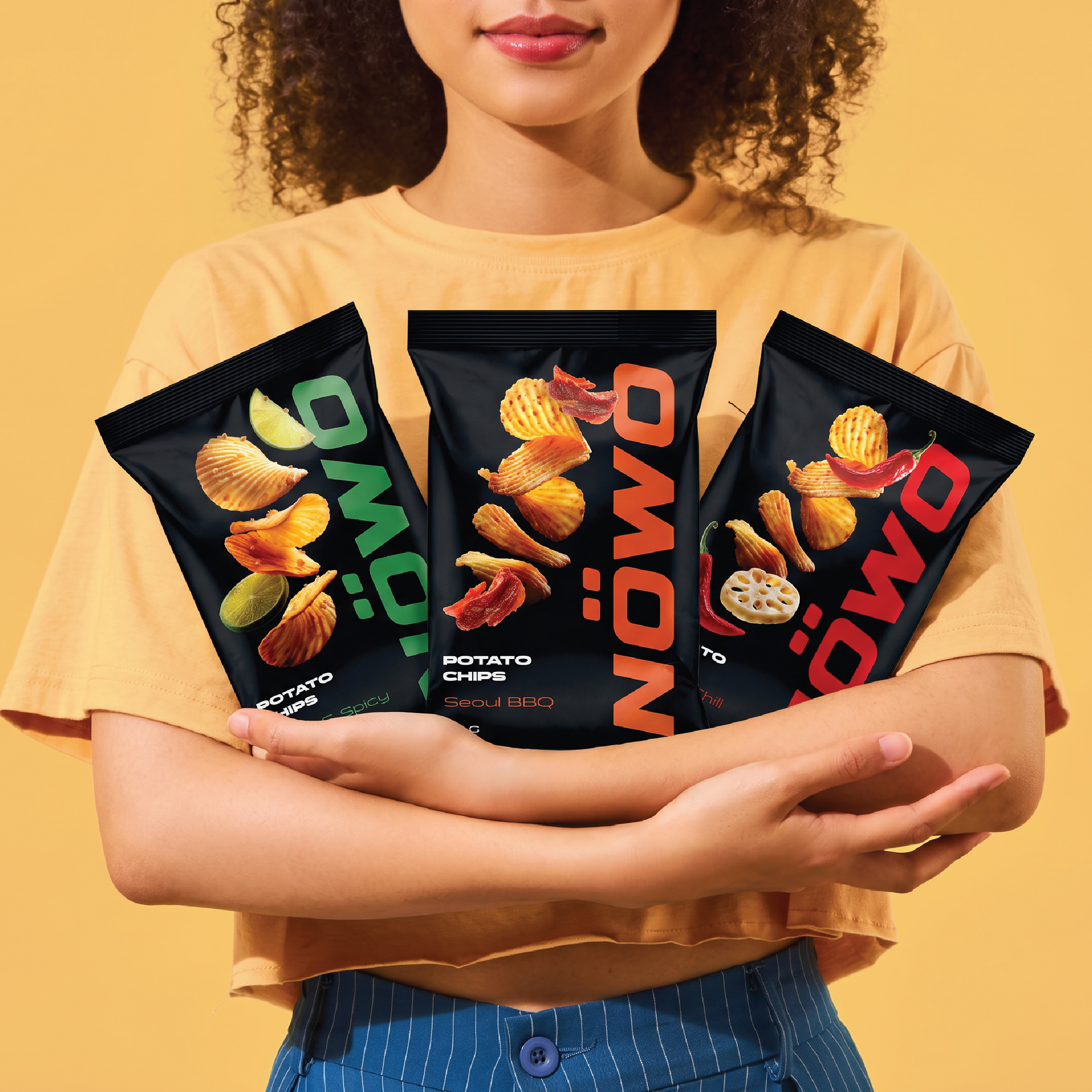 NOWO potato chips packaging design